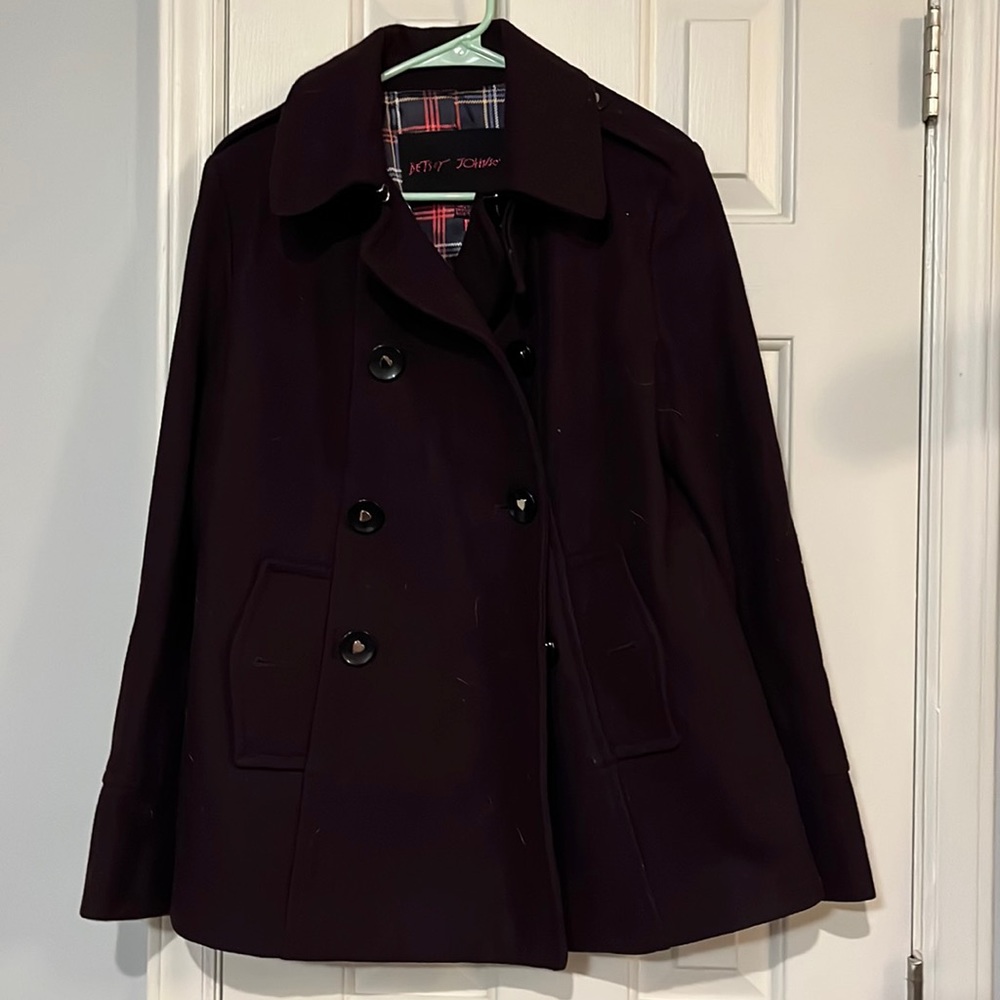 Maroon peacoat size 9